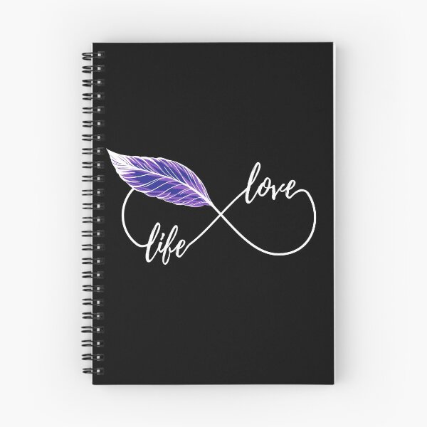 Item preview,  Yoga - love life! eternity Symbol with feather bluew designed and sold by BLucknerDesign.