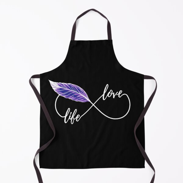 Item preview, Yoga - love life! eternity Symbol with feather bluew designed and sold by BLucknerDesign.