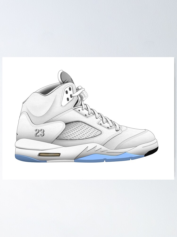 Jordan 5 Retro Metallic White Air Sneaker 