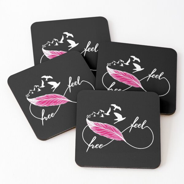Item preview,  Yoga - feel free! eternity Symbol with feather and birds redw designed and sold by BLucknerDesign.