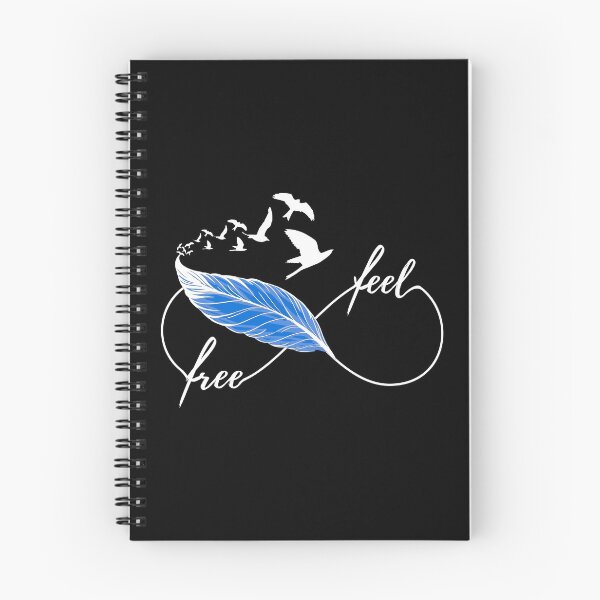 Item preview,  Yoga - feel free! eternity Symbol with feather and birds bluew designed and sold by BLucknerDesign.