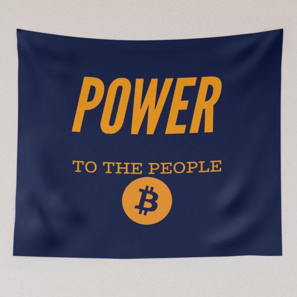 Item preview, Power to the people (Bitcoin) designed and sold by Bouzdesigns.