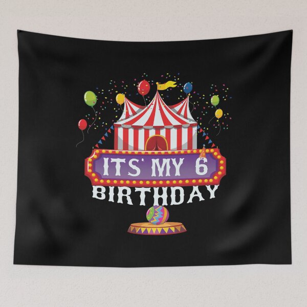Item preview, It's My 6th Birthday Ringmaster Kids Circus Party B-day design designed and sold by Grabitees.