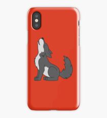 Gray Howling Wolf Pup iPhone Case