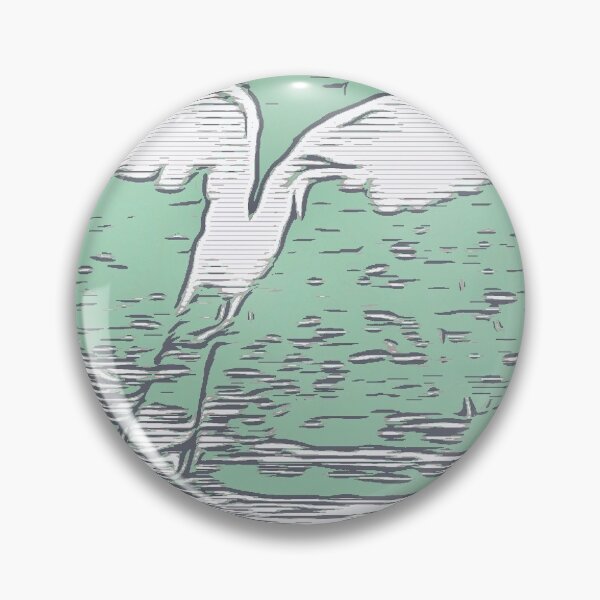 Item preview, Crane in Green designed and sold by brunoanjoloart.