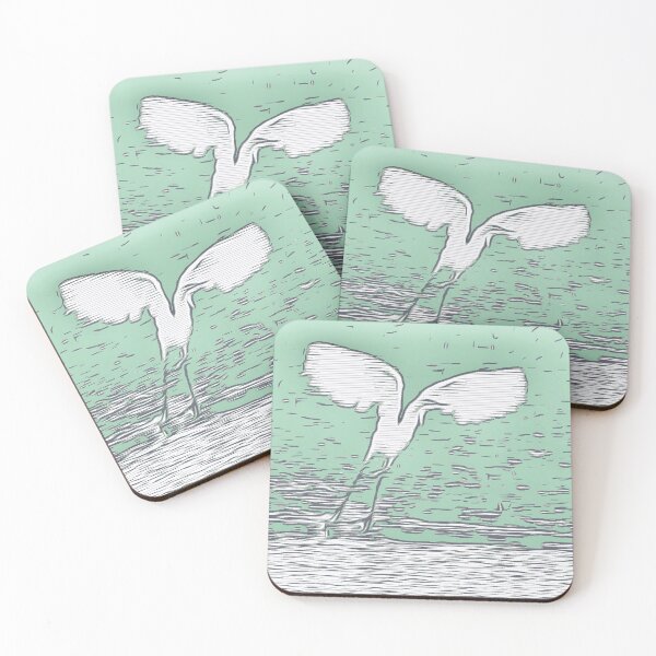 Item preview, Crane in Green designed and sold by brunoanjoloart.