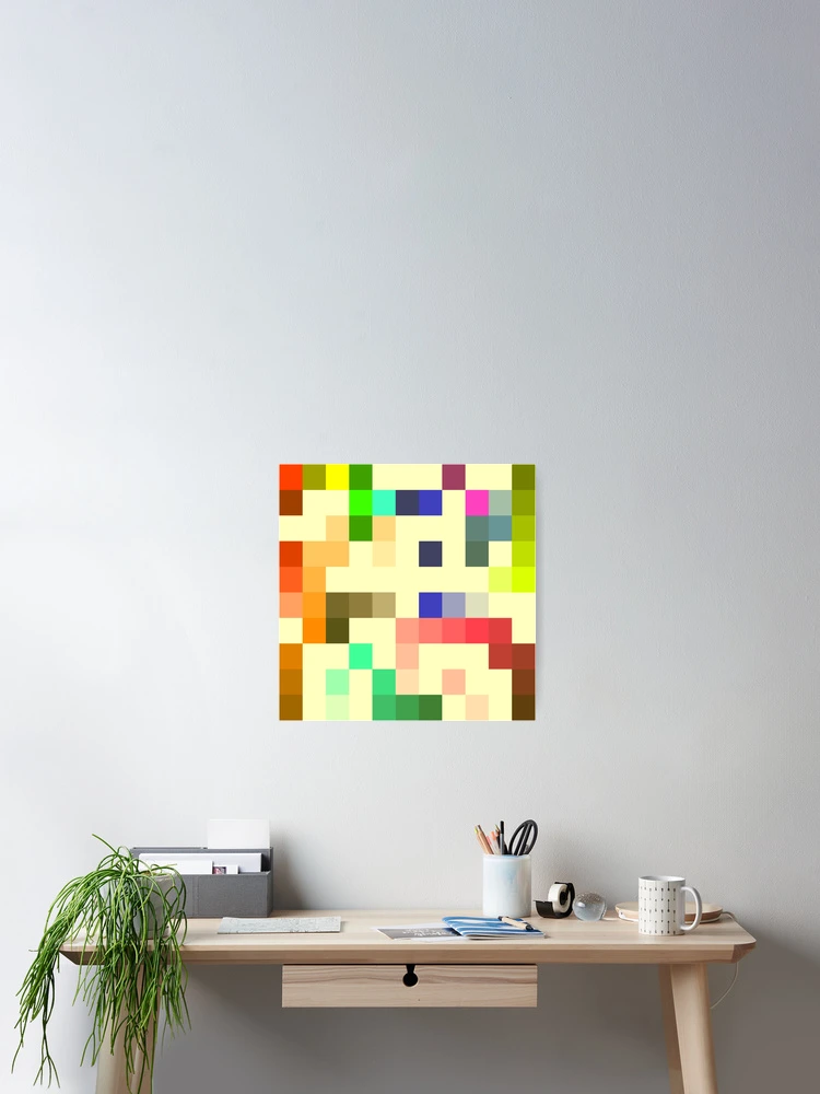 Thumbnail 2 of 3, Poster, Best Colored Geometric Square Pattern designed and sold by Patternsdesign.
