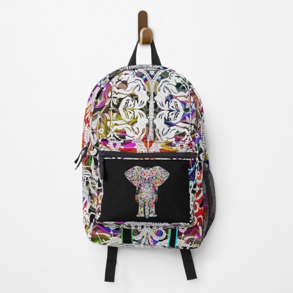 Item preview, Rainbow White Elephant on Black designed and sold by Diego-t.