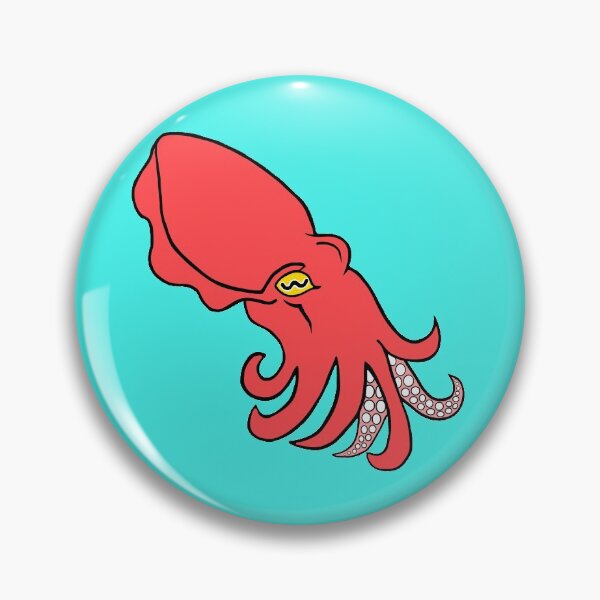 Item preview, Red Cuttlefish cartoon  designed and sold by jentiger.