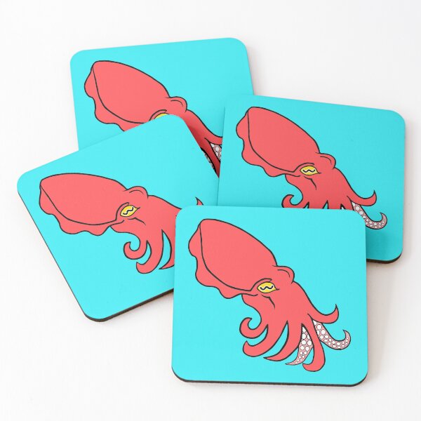 Item preview, Red Cuttlefish cartoon  designed and sold by jentiger.