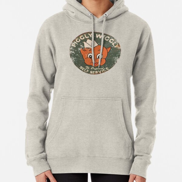 PIGGLY WIGGLY Vintage 1940s Retro Gasolin Logo distressed oldschool Pullover Hoodie