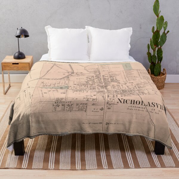 Item preview, Vintage Map of Nicholasville KY (1877) designed and sold by BravuraMedia.