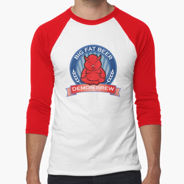 Big Fat Beer - Demon Brew Baseball ¾ Sleeve T-Shirt