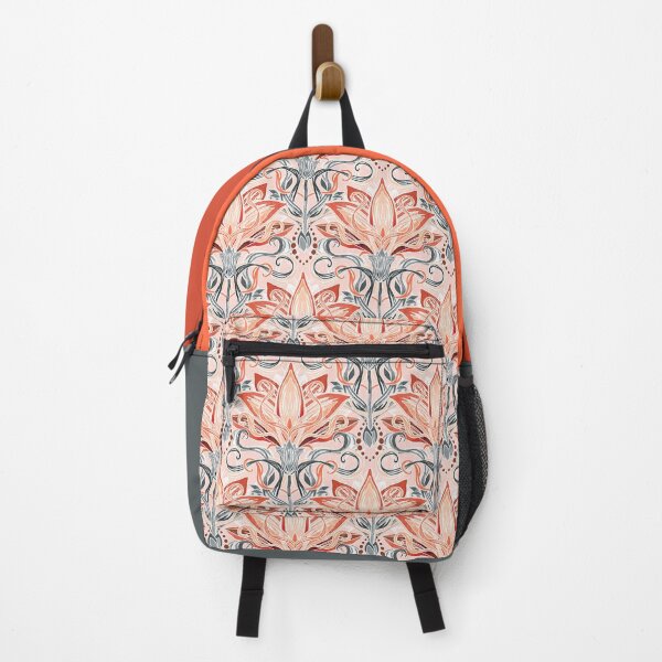 Item preview, Coral and Grey Watercolor Art Nouveau Aloe designed and sold by micklyn.