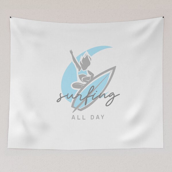 Item preview, Surfing All Day - Surfer Design designed and sold by Anthrocosmos.