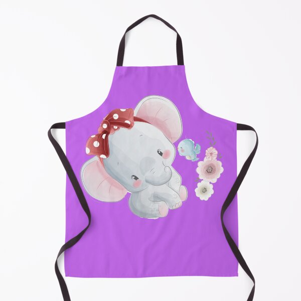 Item preview, cute watercolor elephant with bird designed and sold by dogan ksa.