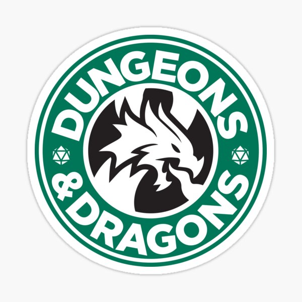 Dungeons and Dragons Starbucks Sticker