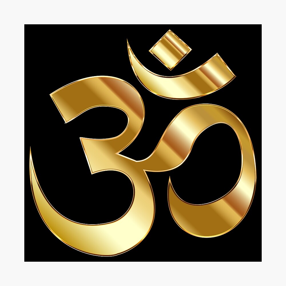 Golden OM (AUM) Golden om with black background, available in other colors