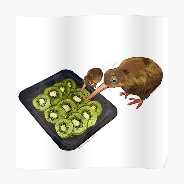 Kiwi Cannibalism Poster For Sale By Emwheezie Redbubble   Poster,504x498,f8f8f8 Pad,600x600,f8f8f8 