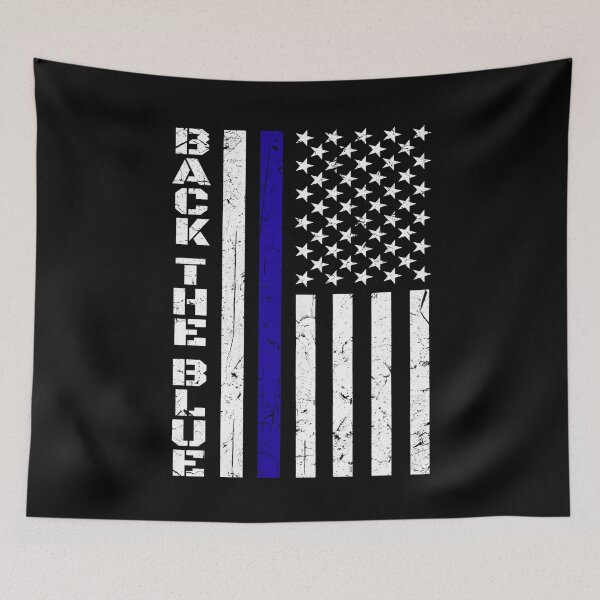 Item preview, Back The Blue Police Flag designed and sold by MagicBoutique.
