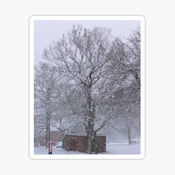Item preview,  Trees and Post Box in the Snow designed and sold by Avril Harris.