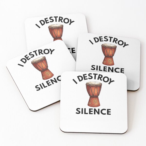 Item preview, I Destroy Silence With My Djembe designed and sold by PayoutStream.