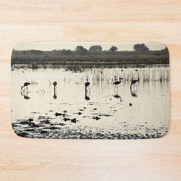 Item preview, Flamingos Wading River Bank Landscape designed and sold by worldways.