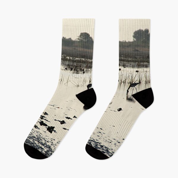 Item preview, Flamingos Wading River Bank Landscape designed and sold by worldways.