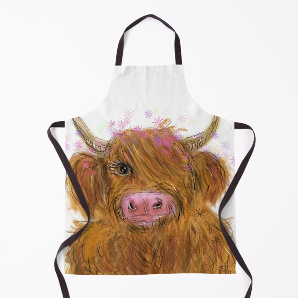 Raspberry Cow Apron for Sale by Jane Stanley