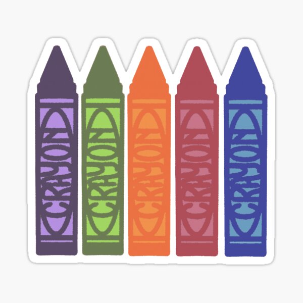 Rainbow Crayons Sticker