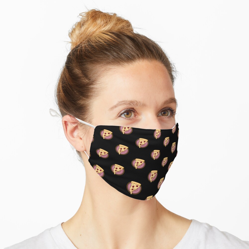 Microwave Soggy Pepperoni Pizza Pattern Mask By Babyclothes Redbubble