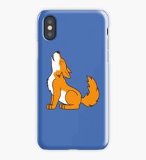 Orange Howling Wolf Pup iPhone Case