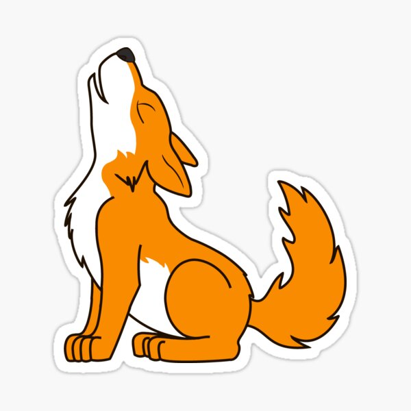 Artikel-Vorschau von Orange Heulender Wolfswelpe, designt und verkauft von Grifynne.
