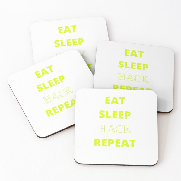 Item preview, eat sleep hack repeat slim feat t-shirt designed and sold by DZYONA.
