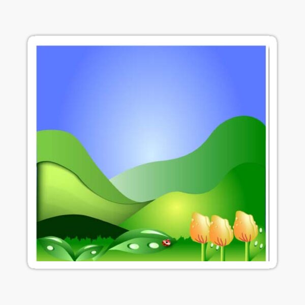 flower and landscape Sticker