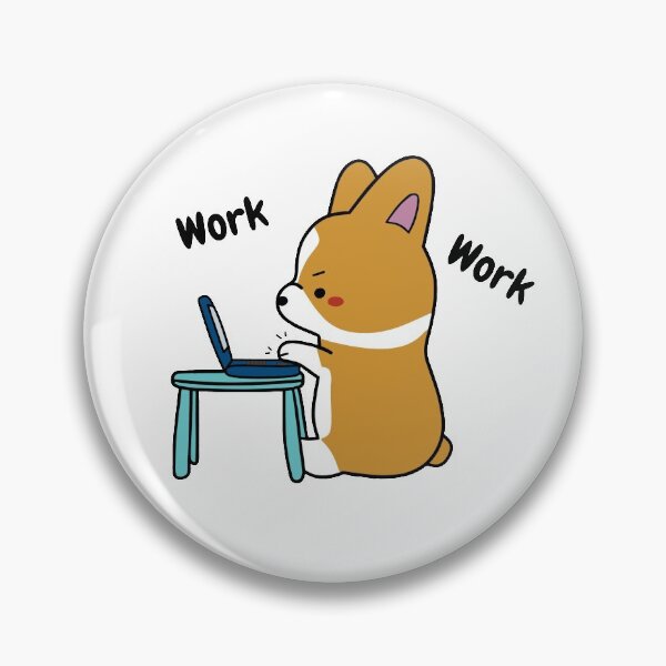 Item preview, Work From Home Corgi designed and sold by Hustlercredo.
