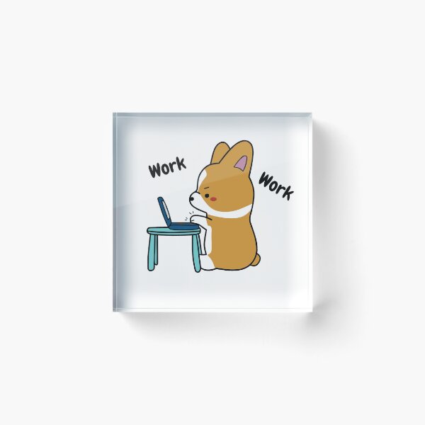 Item preview, Work From Home Corgi designed and sold by Hustlercredo.