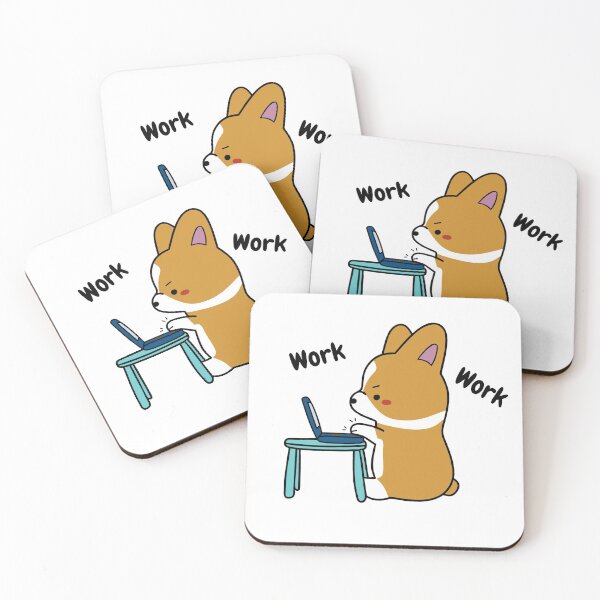 Item preview, Work From Home Corgi designed and sold by Hustlercredo.