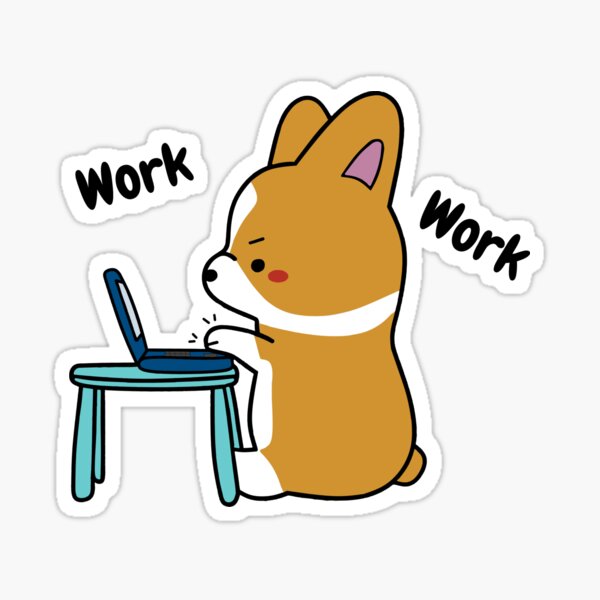 Item preview, Work From Home Corgi designed and sold by Hustlercredo.