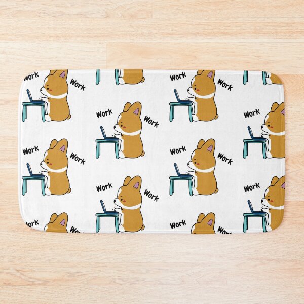 Item preview, Work From Home Corgi designed and sold by Hustlercredo.