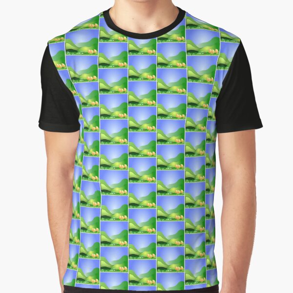 flower and landscape Graphic T-Shirt