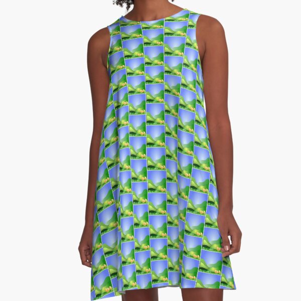 flower and landscape A-Line Dress