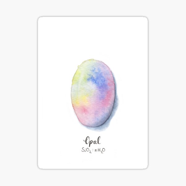 Pastel Watercolour Opal Sticker