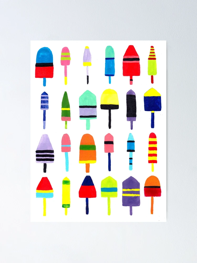Colorful Lobster Buoys Poster for Sale by Calen Picard-Carroll