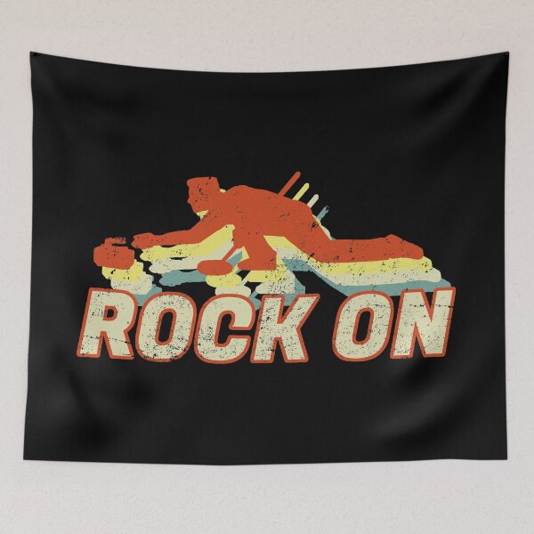 Item preview, Rock On Curling Retro Vintage Ice Sports Gift designed and sold by haselshirt.