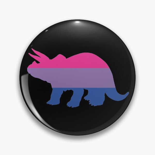 Item preview, Biceratops  | Bisexual Triceratops | black background designed and sold by Kinisis.