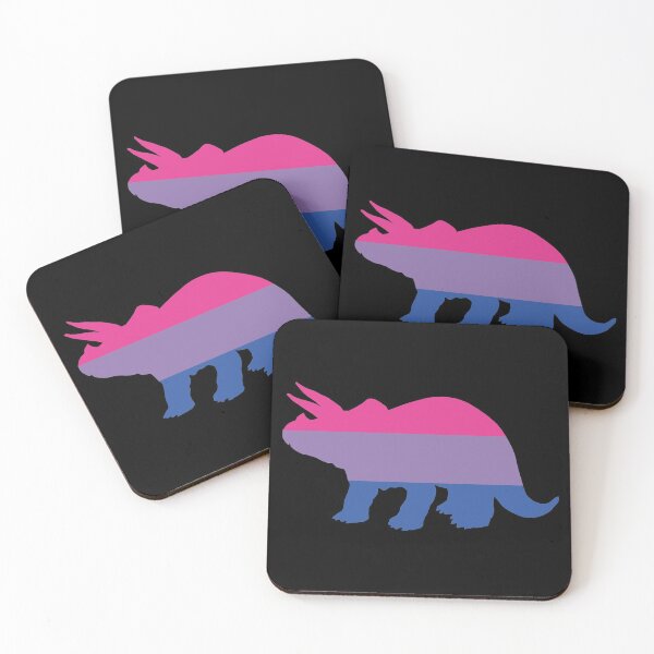 Item preview, Biceratops  | Bisexual Triceratops | black background designed and sold by Kinisis.