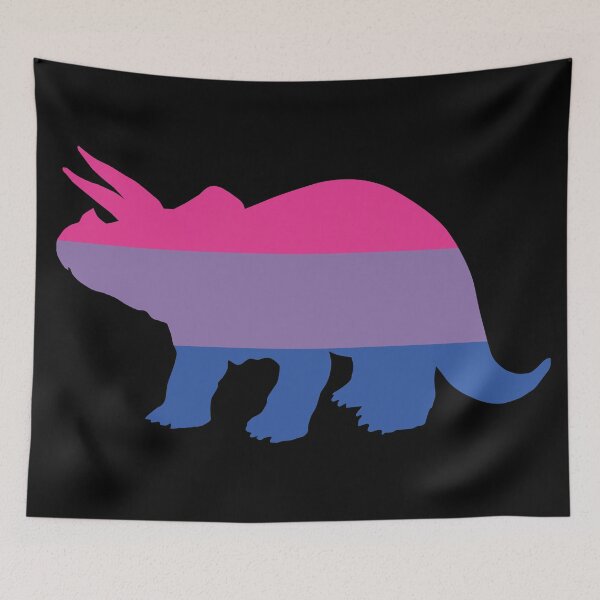 Item preview, Biceratops  | Bisexual Triceratops | black background designed and sold by Kinisis.