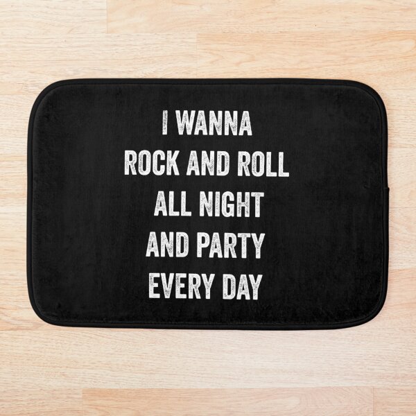 Aperçu de l'œuvre Je veux faire du rock and roll toute la nuit et faire la fête tous les jours créée et vendue par Ovnil.