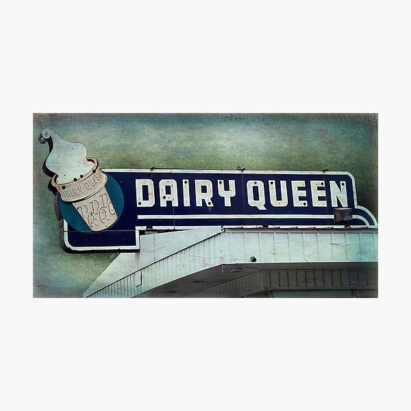 Vintage DQ Sign Photographic Print